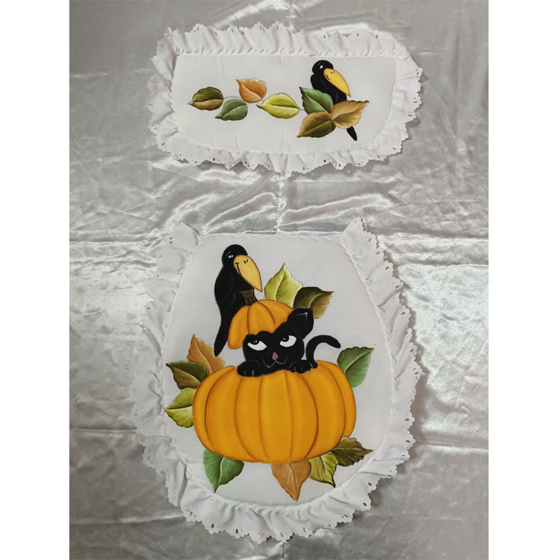 Juego de baño gato en calabaza